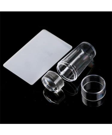 Tumotsite Nail Stamping Kit | DIY Transparent Silicone Stamps & Scrapers - Easy Clean Nail Art Tools for All Sizes - Buy Online on SooperMarket.com