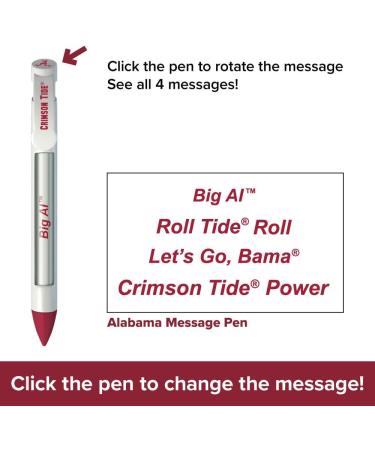 Alabama Crimson Tide College Pens - Rotating Message 6 Pen Set - Buy Online on SooperMarket.com