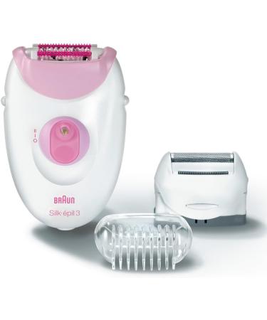 Braun Silk-Epil 3 3270 Women's Electric Hair Removal Epilator with 2 Extra Attachments - White - Buy Online on SooperMarket.com