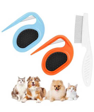 Adiwo Pet Knotting Comb 2 pieces of de -movement knot with steel blade knot comb hair distant tool knot removal cat Perfect to the pet removed underwool.