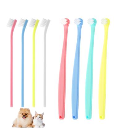 8pcs Dog Toothbrush 2 Styles Soft Bristle Small Cat Toothbrush Micro Head Kitten Teeth Cleaning Brush Dental Care Supplies for Tiny Puppy Kitty Reduce Plaque Tartar Formation & Bad Breath