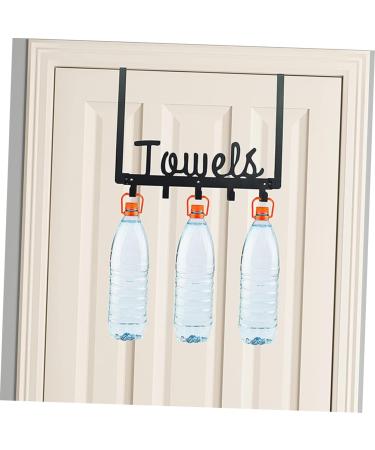 WOONEKY Nail- Coat Hook Wall Hooks for Coats Over Door Towel Rack Cabinet Hanger Towel Hook Black Metal - Buy Online on SooperMarket.com