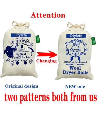 Eco-Friendly Wool Dryer Balls 6-Pack | Natural Fabric Softener & Wrinkle Reducer for Faster Drying - Buy Online on SooperMarket.com