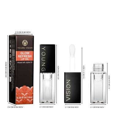 YOUNG VISION Lip Glow Oil - Moisturizing & Plumping Lip Gloss with Jojoba Seed Oil - Shop Now for International Shipping - Buy Online on SooperMarket.com
