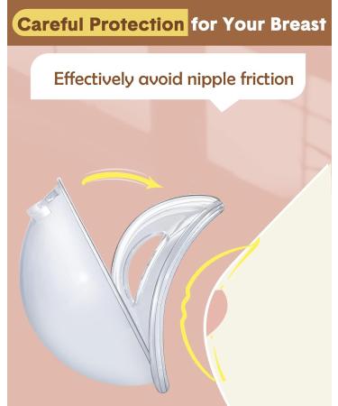 Lictin Reusable Breast Milk Collection Shells - Soft, Flexible Nursing Cups for Breastfeeding - 30ML/2PCS with Knitted Storage Bag - Buy Online on SooperMarket.com