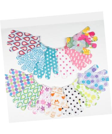 minkissy 3 Pairs Printed Bath Gloves Exfoliating Gloves Shower Gloves Five Fingers Bath Towel Child - Buy Online on SooperMarket.com