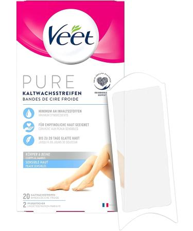Veet Cold Wax Strips for Sensitive Skin - 6 Pack for Legs & Body - Easy Hair Removal Even for Short Hair - Buy Online on SooperMarket.com