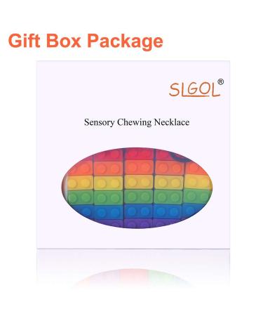 Sensory Chew Necklace - Rainbow Color Silicone Chew Pendant for Teething Babies, Autism, ADHD - 5 Pack - Buy Online on SooperMarket.com