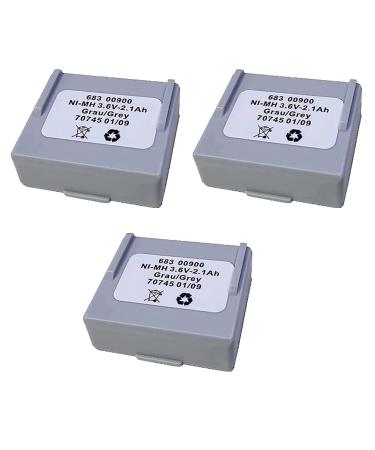 (3 Pack) 68300900 Battery 3.6V 1.2A for HETRONIC 68300900 Battery Rechargeable for Remote Control