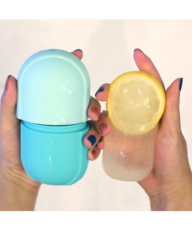Rcool Ice Face Roller & Gua Sha - Premium Facial Massager for Youthful Skin Reduce Fine Lines Shrink Pores & Acne - Blue Ice Roller for Face & Eyes - Buy Online on SooperMarket.com