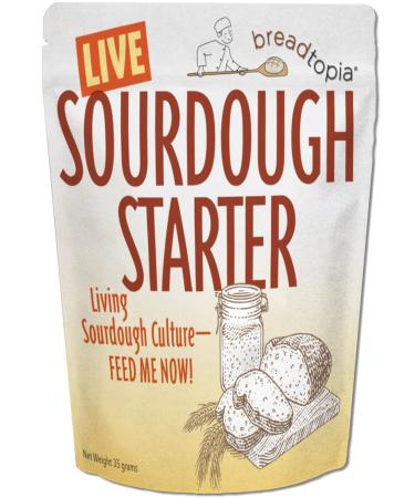 Breadtopia Sourdough Starter Live | Non-GMO, Heirloom, & Organic | Our Sour Dough Starter is Active & Ready to Go | Sourdough Starters for Home Made Bread Sourdough | Easy to Use Bread Starter Culture
