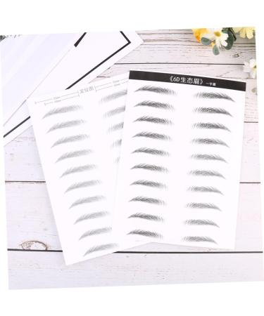 Baluue 2 Pairs Eyebrow Makeup Tools Hair-like Simulation Eyebrow Sticker Artificial Eyebrow Patch 21.00X15.00X0.01CM Black - Buy Online on SooperMarket.com