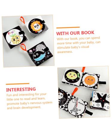 Ibasenice 2-Pack Fabric Book Game Set | Educational Toys for Toddlers | Baby Opposites Fabric Books | Soft Peach Skin | International Shipping Available - Buy Online on SooperMarket.com