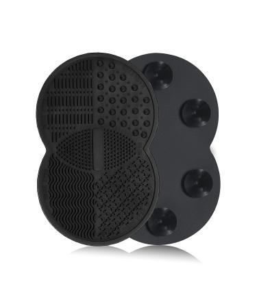 Norate Makeup Brush Cleaner Set - Silicone Cleaning Mat & Cleanser for Brushes and Tools | Stocking Stuffers for Women - Black - Buy Online on SooperMarket.com