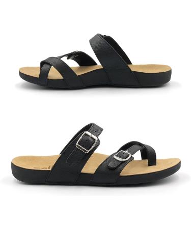 Zullaz Heidi Orthotic Sandals for Women - Biomechanical Arch Support - Black, Size 9 - Buy Online on SooperMarket.com