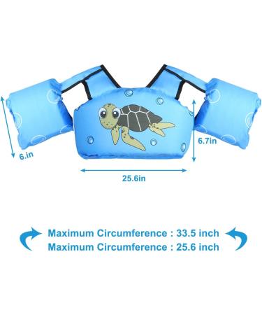 JEVDES Swim Vest for Kids 30-50 Lbs - Toddler Boys and Girls Sea Beach Pool Turtle Design - Buy Online on SooperMarket.com