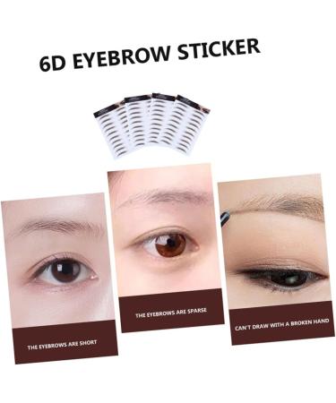 PLAFOPE 5pcs Eyebrow Stickers Brow Shaper Sticker Makeup Stickers Artificial Eyebrow 6d Cosmetic Make up 21x15cm Brown - Buy Online on SooperMarket.com