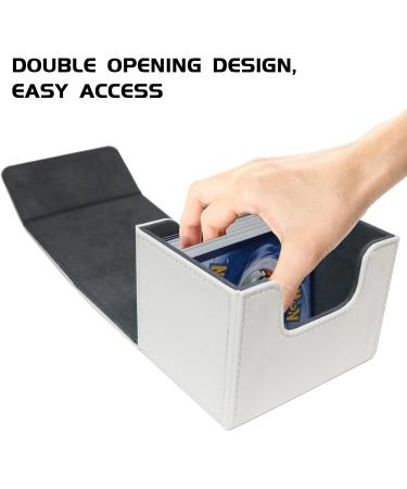 SXTT MTG Deck Box - Large Card Deck Box for 120+ Single Sleeved Commander Cards - White Magnetic Game Card Case for MTG/TCG/CCG - Buy Online on SooperMarket.com