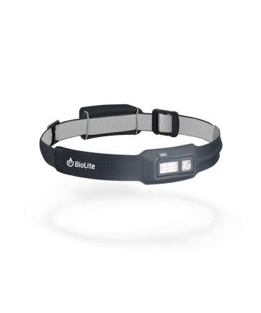 BioLite HeadLamp 330 Lumen No-Bounce Rechargeable Head Light Midnight Grey