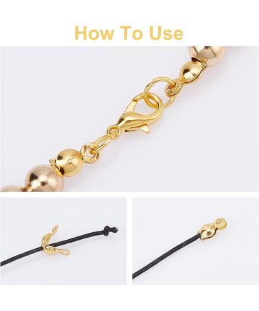 CHGCRAFT 100pcs 304 Stainless Steel Bead Tips Golden Calotte Ends for Jewelry Making DIY - 8x4mm - Buy Online on SooperMarket.com