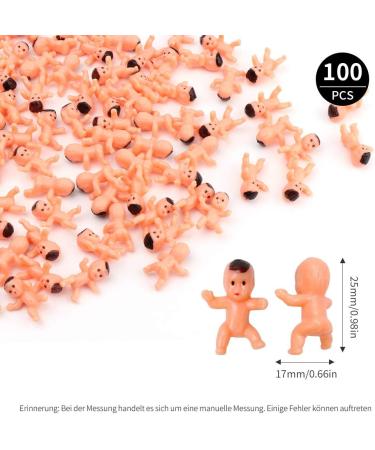 YiliYa Mini Plastic Babies - 100pcs Dolls for Baby Shower Favors Party Decorations & Bath Crafts - Buy Online on SooperMarket.com