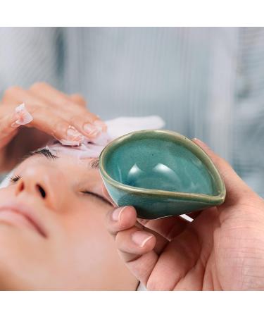 KALLORY Essential Oil Mixing Dish - Ceramic Spa Bowl for Facial Masks & Aroma Oils | Blue - Buy Online on SooperMarket.com