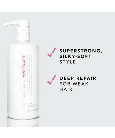 Sebastian Professional Penetraitt Deep Repair Masque 16.9 fl oz | For Damaged & Color Treated Hair - Buy Online on SooperMarket.com