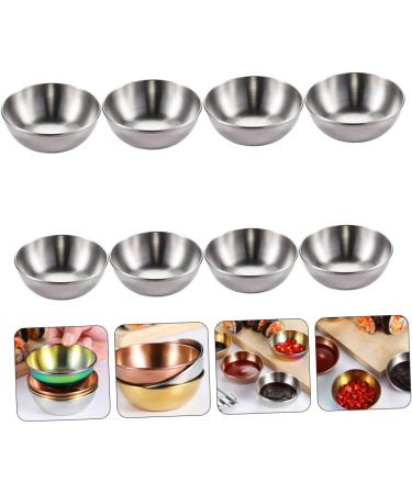 MAGICLULU 24 Pcs Silver Sauce Dish Dipping Sauce Seasoning Dish Stainless Steel 9x9cmx3pcs Silverx3pcs - Buy Online on SooperMarket.com