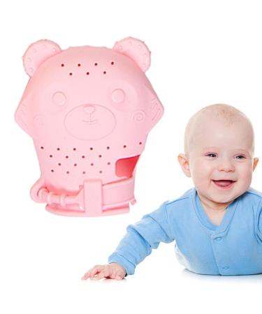 Abbto B r Baby Tooth Toy | Silicone Bite Ring & Anti-Drop Gloves | Adjustable for 3 Months+ - Buy Online on SooperMarket.com