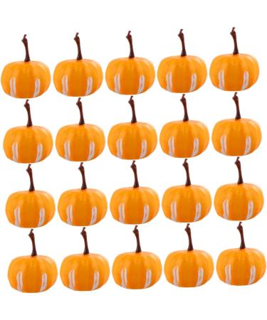 DECHOUS 20pcs Simulated Mini Pumpkin Halloween Decoration Simulation Pumpkin Halloween Pumpkin Crafts Fake Pumpkin Halloween Pumpkin Decoration Painted Decorate Little Pumpkin Foam Yellow 2.2X3.4CM - Buy Online on SooperMarket.com