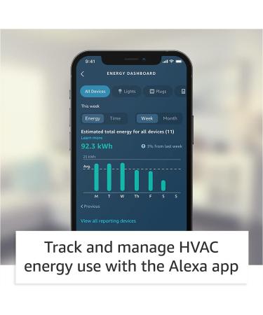 Certified Refurbished Amazon Smart Thermostat - ENERGY STAR Certified - Works with Alexa - DIY Installation - C-Wire Required - Buy Online on SooperMarket.com