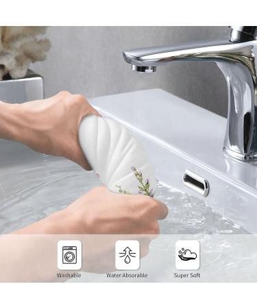 Watercolor Wildflower Leaves Fingertip Towel - Large Hand Towel for Bathroom, Kitchen & Spa (15.7x27.5 Inch) - Buy Online on SooperMarket.com
