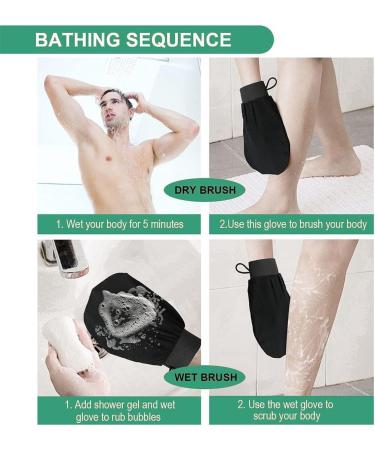 The Kessa Kessa Exfoliating Glove Moroccan Kessa Glove Kessa Glove Shower Glove Moroccan Exfoliating Kessa Glove (3PCS-B) - Buy Online on SooperMarket.com