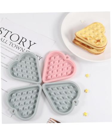 MAGICLULU 3pcs Mold Silicone Bakeware Cookie Silicone Baking Pad Heart Baking Pan Waffle Maker Mould Fondant Round Silicone Muffin Pan Silicone Waffle Mould Baking Tools Silica Gel Waffles 12X11X1.6CM Random Color - Buy Online on SooperMarket.com