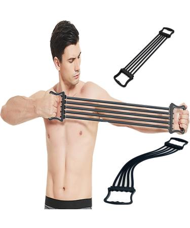 Expander shoulder adjustable chest expander breast expander fitness chest arm expander 5 removable breast expander resistance band for at home gym shoulder arm muscle training used