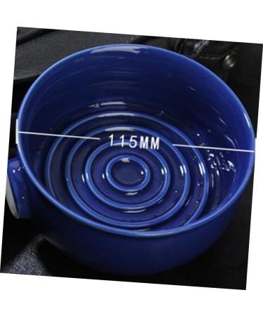 Beavorty Antique Shaving Shell - 2 Pack Ceramic Razor Cup for Shaving Brush & Foam - 11.5x11.5cm - Blue - Buy Online on SooperMarket.com