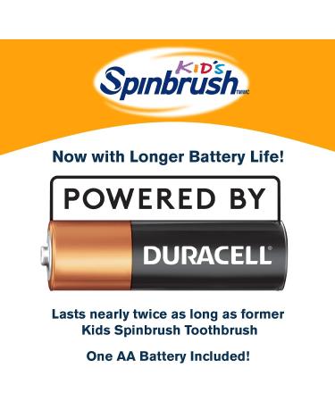 Spinbrush Kids CLEAN & CLEAR Electric Toothbrush Soft Bristles Duracell Batteries Included - Buy Online on SooperMarket.com