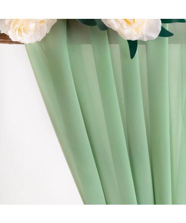 Dusty Sage Sheer Chiffon Fabric 5 Yards - 60 Wide Continuous Solid Color Draping Fabric for Wedding Party Backdrop - Buy Online on SooperMarket.com