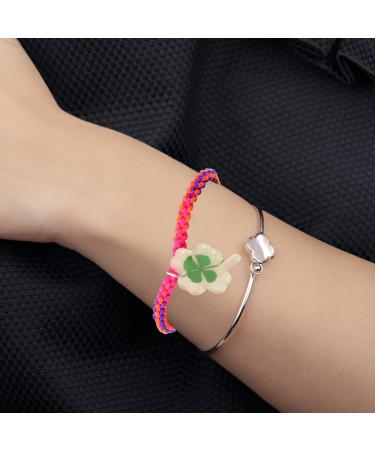 ABOOFAN 20 Pcs Bracelet Patrick Day Bracelet Fortune Wrist Chain Four Leaf Charm Bracelet Shamrock Bracelet Womens Gifts Dainty Bracelet Chain for Girl Miss Jewelry Spring Resin - Buy Online on SooperMarket.com