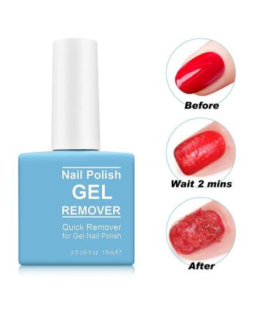 Mouis Magic Gel Nail Polish Remover 2 Pack - Professional Soak-Off Gel Remover for Nails - Quick & Easy 3-5 Min Removal - Clean & Harmless Formula - 0.5 Fl Oz - Buy Online on SooperMarket.com