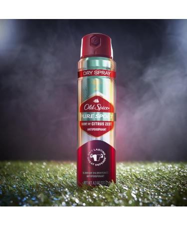 Old Spice Men's Antiperspirant & Deodorant Invisible Dry Spray Pure Sport Plus - 24/7 Odor Protection (Pack of 3) - International Shipping Available - Buy Online on SooperMarket.com