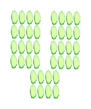 Alipis 40 Pcs Simulation Cucumber Slice Fake Vegetable Decorations Kids Artificial Lemons Lifelike Photo Props Kid Toy Greenery Decor Green Decorations Models Basket Pvc Child Food Play