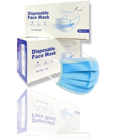 REQUISITE NEEDS Comfort Breathable Facial Cover 3 Ply Disposable Face Masks (Blue) (500 PACK)