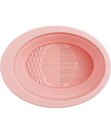 Makeup Brush Cleaner Foldable Silicone Cosmetic Brush Scrubber Bowl Compact Washing Supplies for Cleaning Sponges Brushes and Applicators Pink - Buy Online on SooperMarket.com