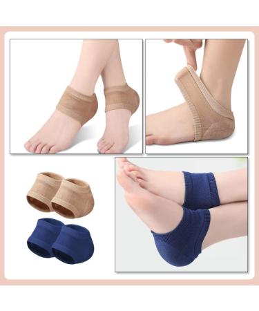 minkissy 2 Pairs Moisturizing Heel Socks Open Toe Socks Cracked Gel Heel Protector Toeless Spa Socks Heel Repair Socks Footcare for Dry Hard Cracked Skin B - Buy Online on SooperMarket.com
