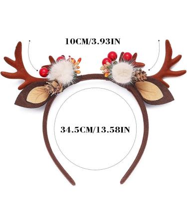 Runmi Christmas Headband Reindeer Antlers Hair Band Red Sequins Headbands Christmas Hair Accessories for Women and Girls (C) - Buy Online on SooperMarket.com