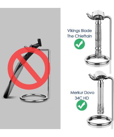 Linkidea 2-Pack Stainless Steel Razor & Brush Holder Stand - Deluxe Non-Slip Base - Buy Online on SooperMarket.com