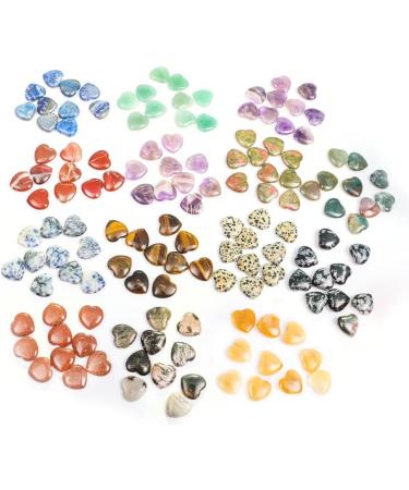 10pc/Set Natural Heart Shaped Crystal Stone Mini 2cm Ornament Reiki Rose Quartz 7 Home Decor natural stone Rose Quartz 10 Pieces - Buy Online on SooperMarket.com