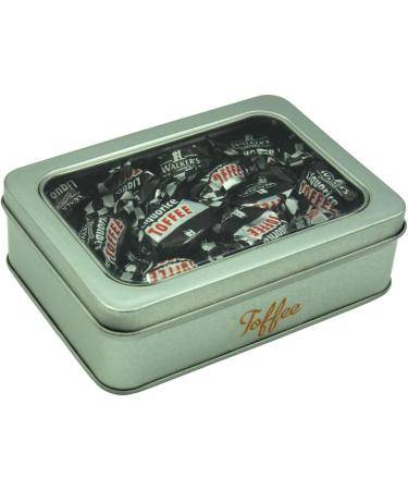 Walkers Liquorice Toffee Sweets 200g Bundle with TinTastic Silver Refillable Window Lid Tin Individually Wrapped and Gluten-Free Creamy Treat for Home Desk or Travel - Buy Online on SooperMarket.com