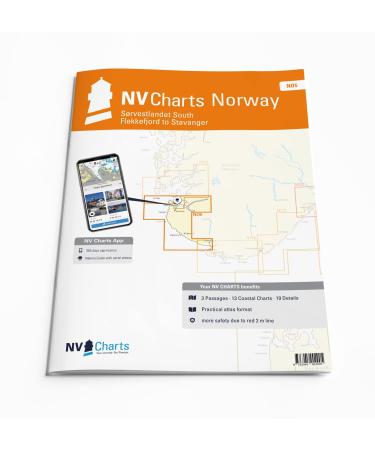 NV Atlas Norway NO 5 with App License - Nautical Chart Norway - Flekkefjord to Stavanger